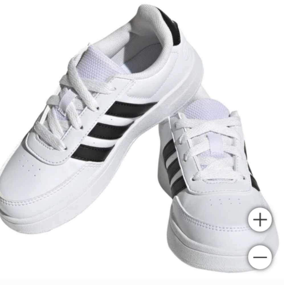 NEW adidas Kids' Breaknet Shoe White Tennis Shoes Sneakers - Picture 4 of 6